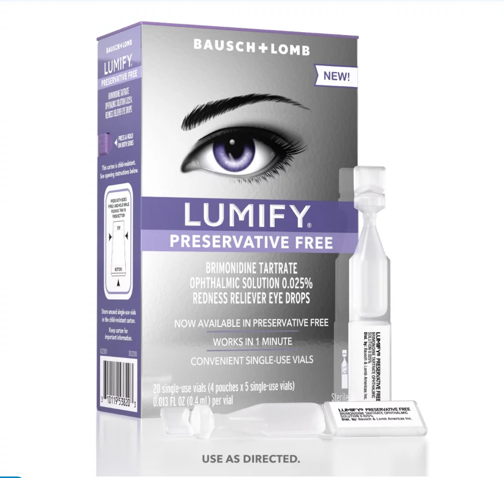 lumify preservative free single use eye drops - uk stock - free delivery